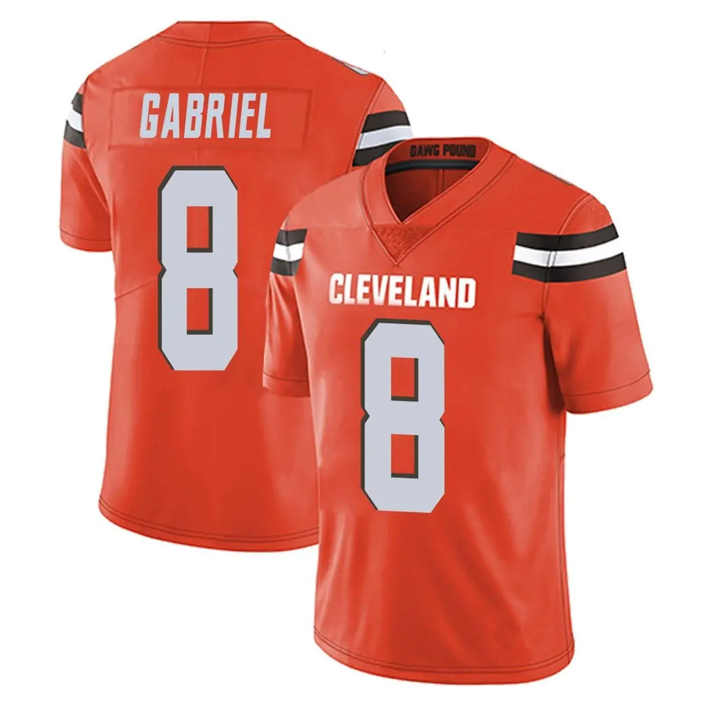 C.Browns #8 Dillon Gabriel Player Orange Alternate Vapor Untouchable Limited Home Game Edoa Stitched Jerseys