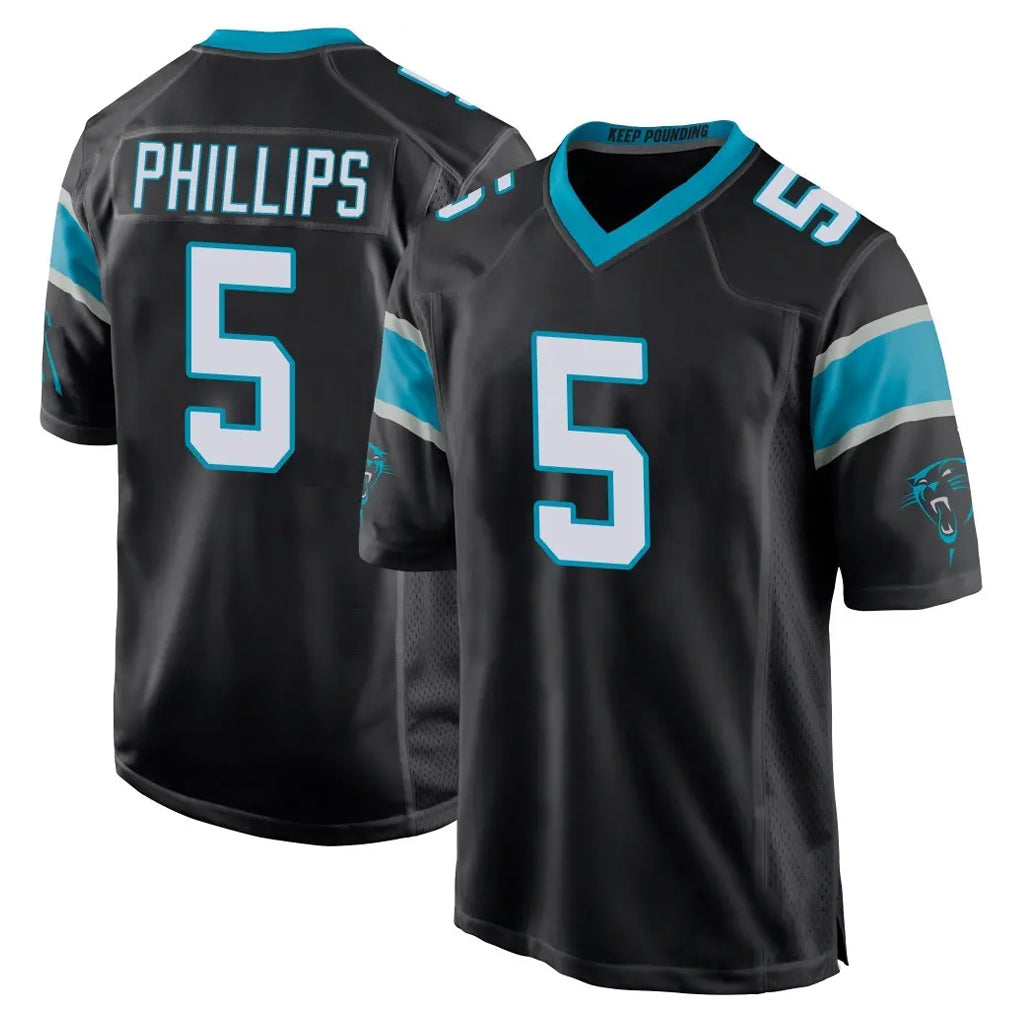 C.Panthers #5 Jaelan Phillips Player Black Game Edoa Stitched Jerseys