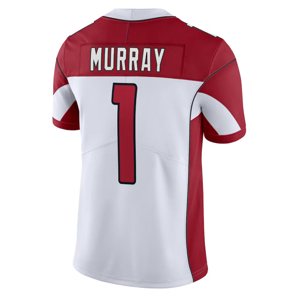 A.Cardinals #1 Kyler Murray Player White Vapor Limited Home Game Edoa Stitched Jerseys