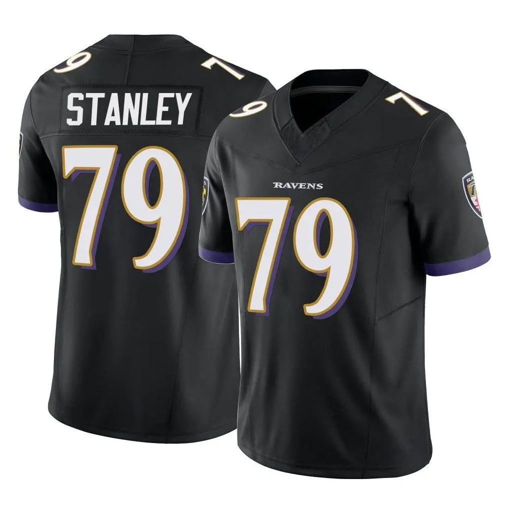 B.Ravens #79 Ronnie Stanley Player Black Vapor F.U.S.E. Limited Edoa Stitched Jerseys