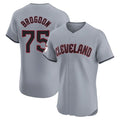 C.Guardians #75 Connor Brogdon Player Gray Road Limited Elite Home Edoa Stitched Jerseys