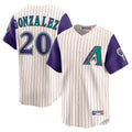 A.Diamondbacks #20 Luis Gonzalez Player Cream Throwback Cooperstown Collection Limited Edoa Stitched Jerseys