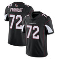 A.Cardinals #72 Hjalte Froholdt Player Black Vapor Limited Home Game Edoa Stitched Jerseys
