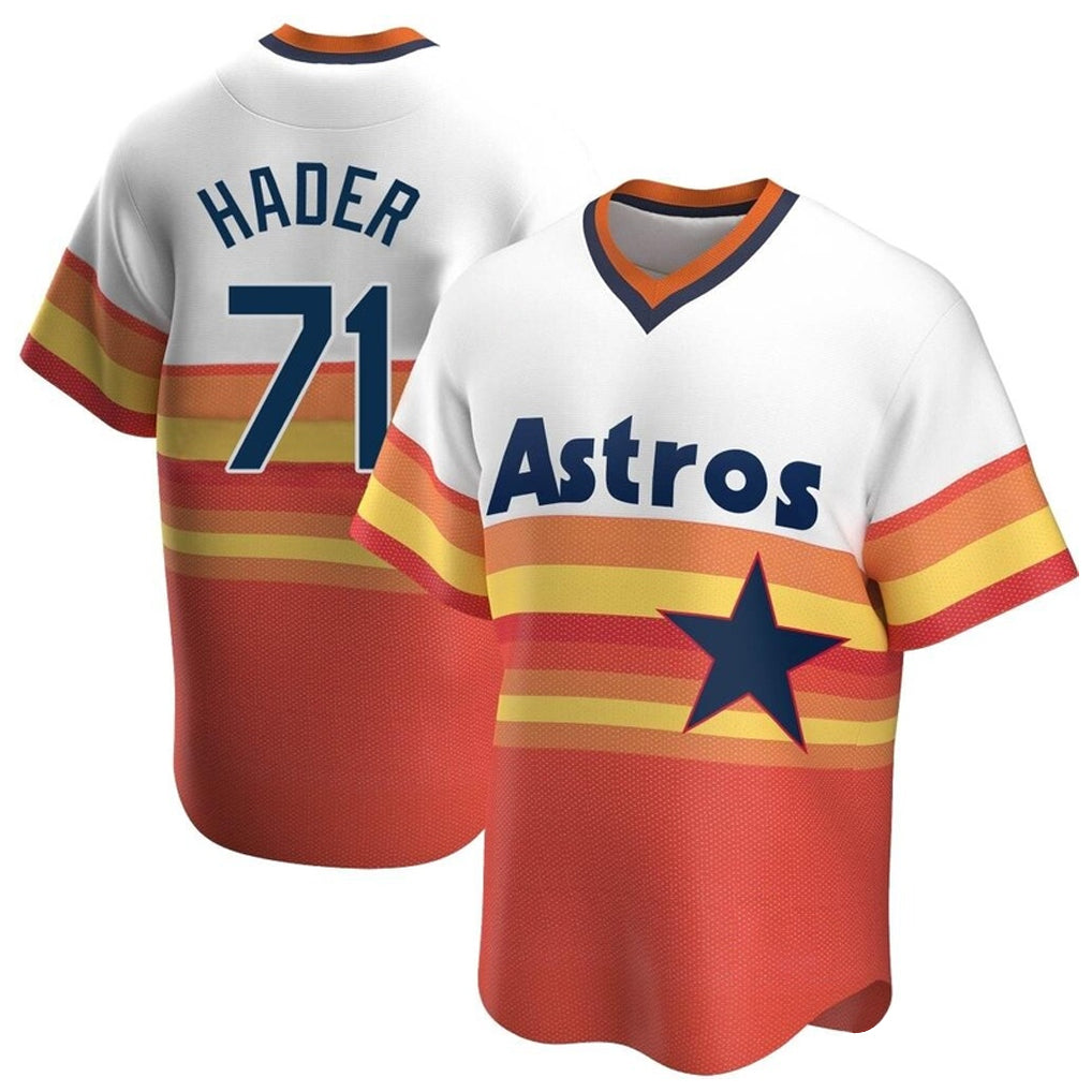 H.Astros #71 Josh Hader Player Rainbow Cooperstown Collection T-shirt Edoa Stitched Jerseys