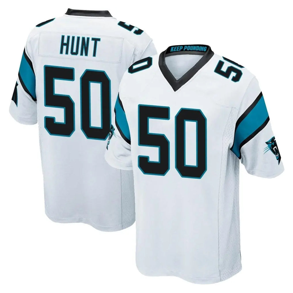 C.Panthers #50 Robert Hunt Player White Game Edoa Stitched Jerseys