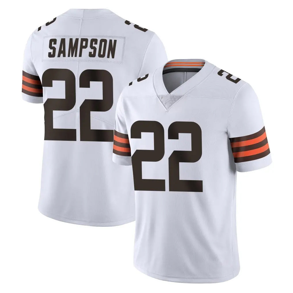 C.Browns #22 Dylan Sampson Player White Vapor Untouchable Limited Home Game Edoa Stitched Jerseys