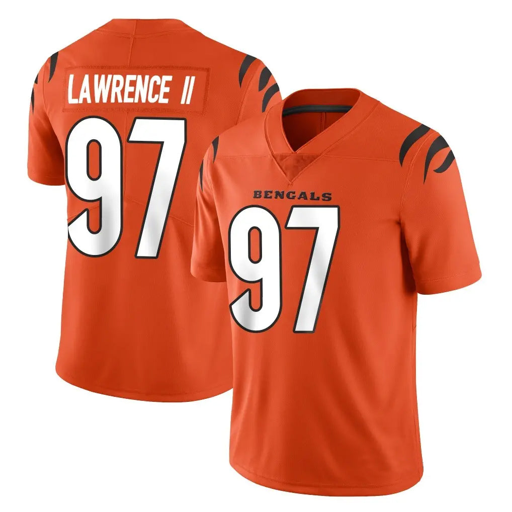 C.Bengals #97 Dexter Lawrence II Player Orange Vapor Untouchable Limited Home Game Edoa Stitched Jerseys