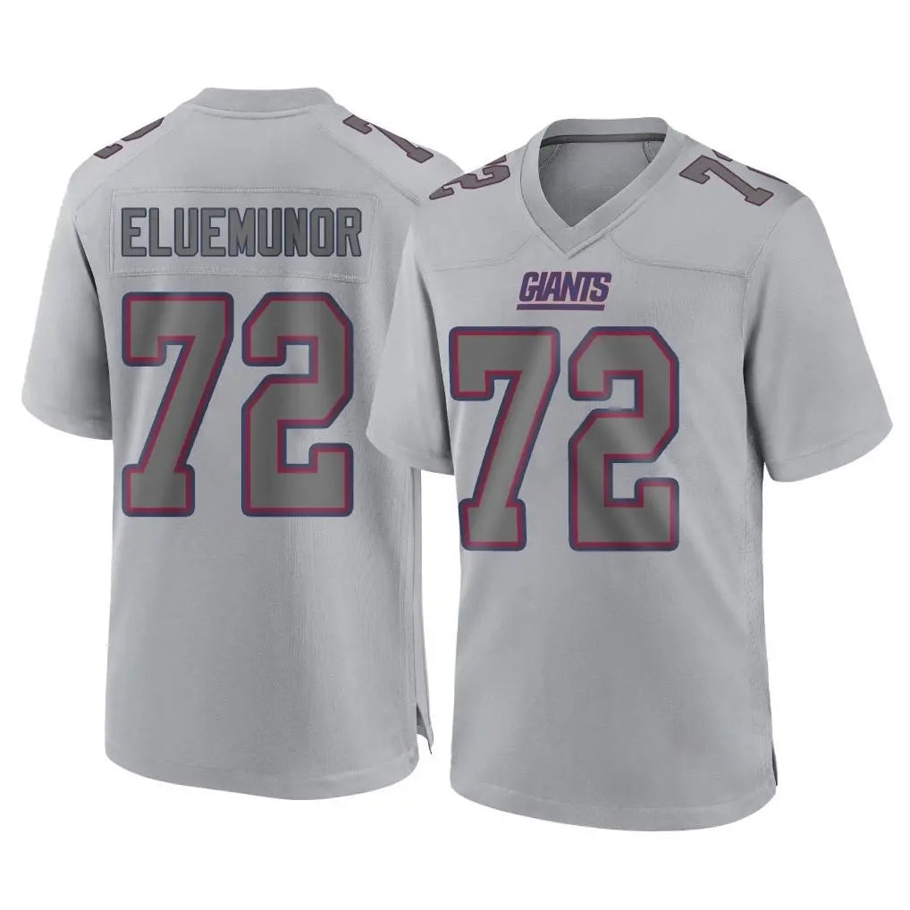 NY.Giants #72 Jermaine Eluemunor Player Gray Atmosphere Fashion Limited Game Edoa Stitched Jerseys