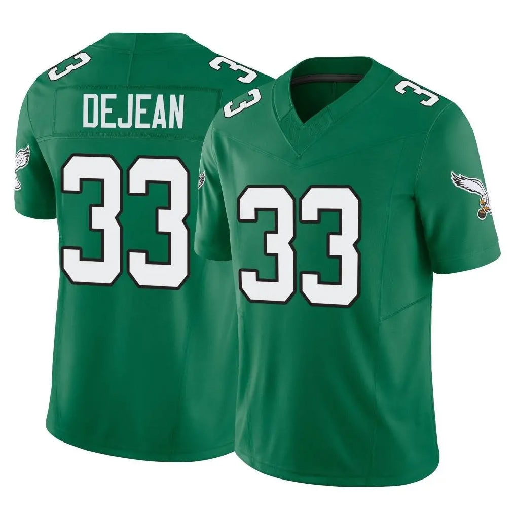 P.Eagles #33 Cooper DeJean Player Green Kelly Alternate Vapor F.U.S.E. Home Game Edoa Stitched Jerseys