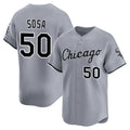 C.White Sox #50 Lenyn Sosa Player Gray Road Limited Home Edoa Stitched Jerseys
