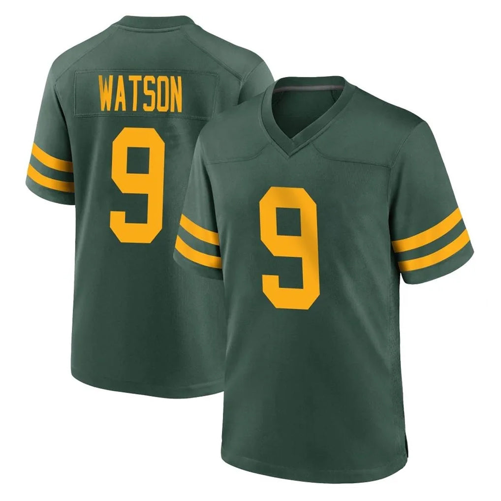 GB.Packers #9 Christian Watson Player Green Alternate Home Game Edoa Stitched Jerseys