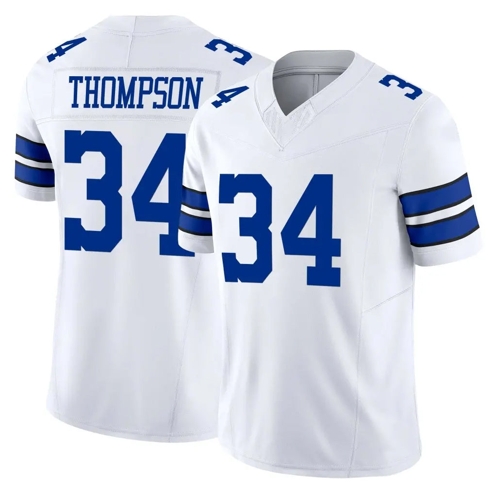 D.Cowboys #34 Jalen Thompson Player White Limited Vapor F.U.S.E. Home Game Edoa Stitched Jerseys