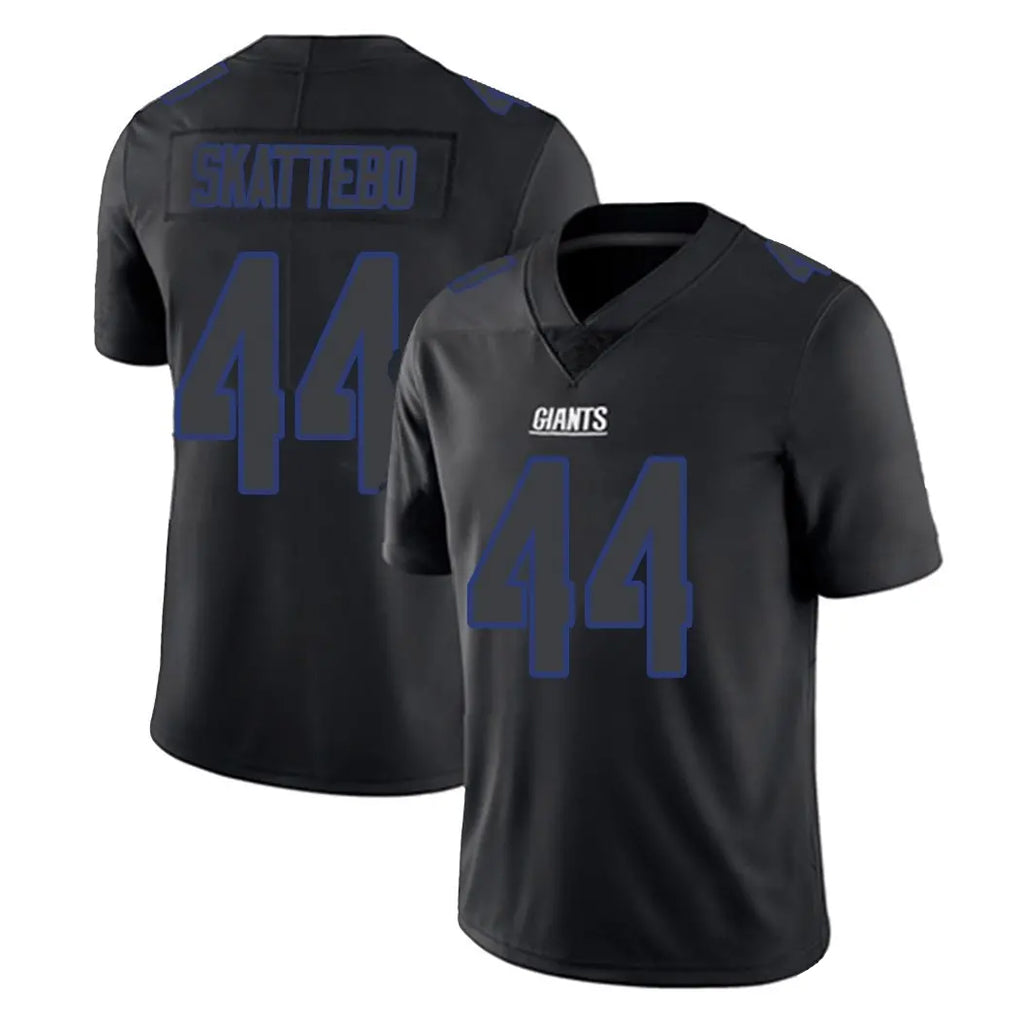 NY.Giants #44 Cam Skattebo Player Black Impact Limited Home Game Edoa Stitched Jerseys