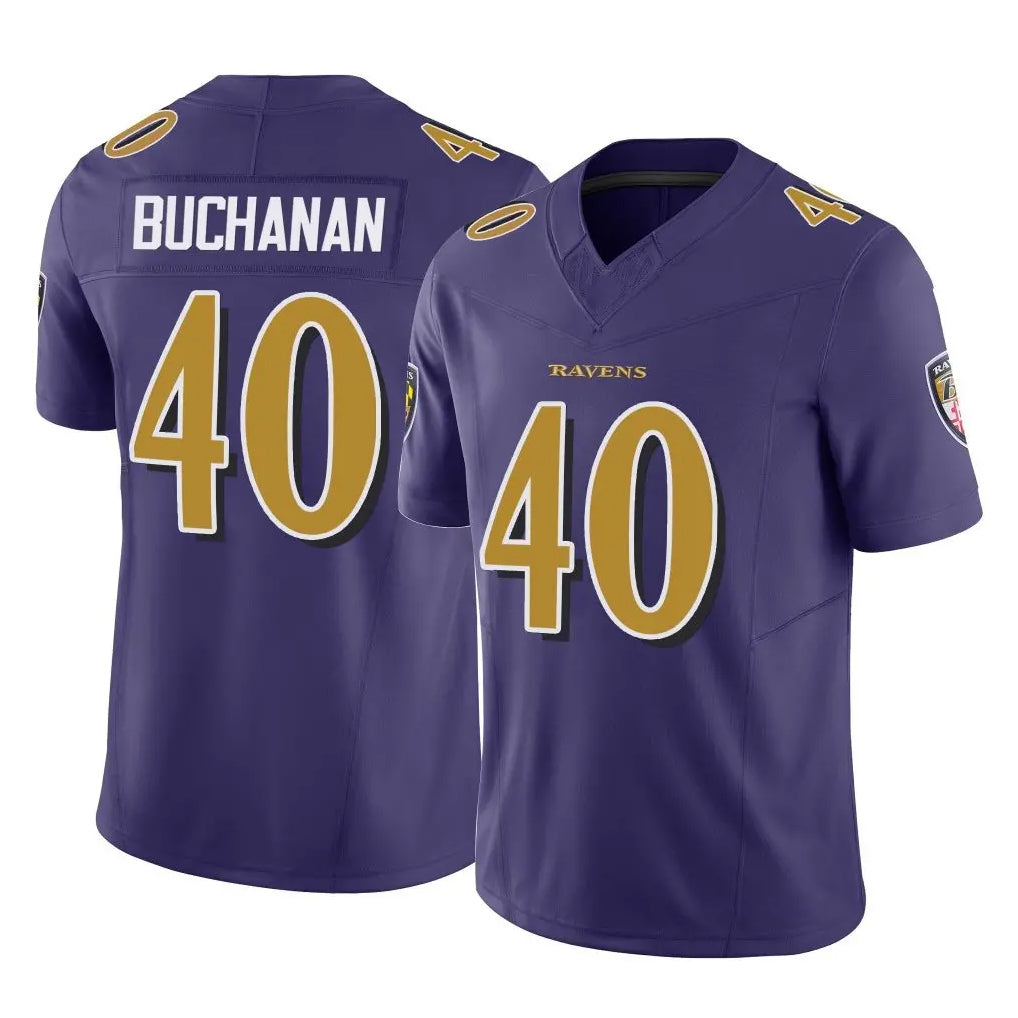 B.Ravens #40 Teddye Buchanan Player Purple Vapor F.U.S.E. Limited Edoa Stitched Jerseys