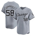 C.White Sox #58 Seranthony Dom¨ªnguez Player Gray Road Limited Home Edoa Stitched Jerseys