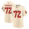 A.Cardinals #72 Hjalte Froholdt Player Cream Rivalries Collection Game Edoa Stitched Jerseys