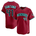 A.Diamondbacks #41 Carlos Santana Player Red Limited Home Game Edoa Stitched Jerseys
