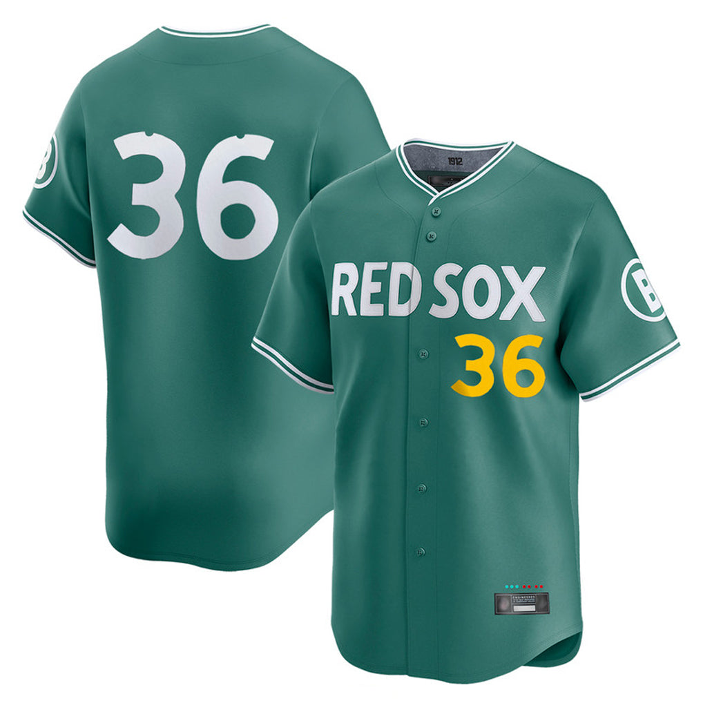 B.Red Sox #36 Triston Casas Player Green City Connect Limited Home Game Edoa Stitched Jerseys