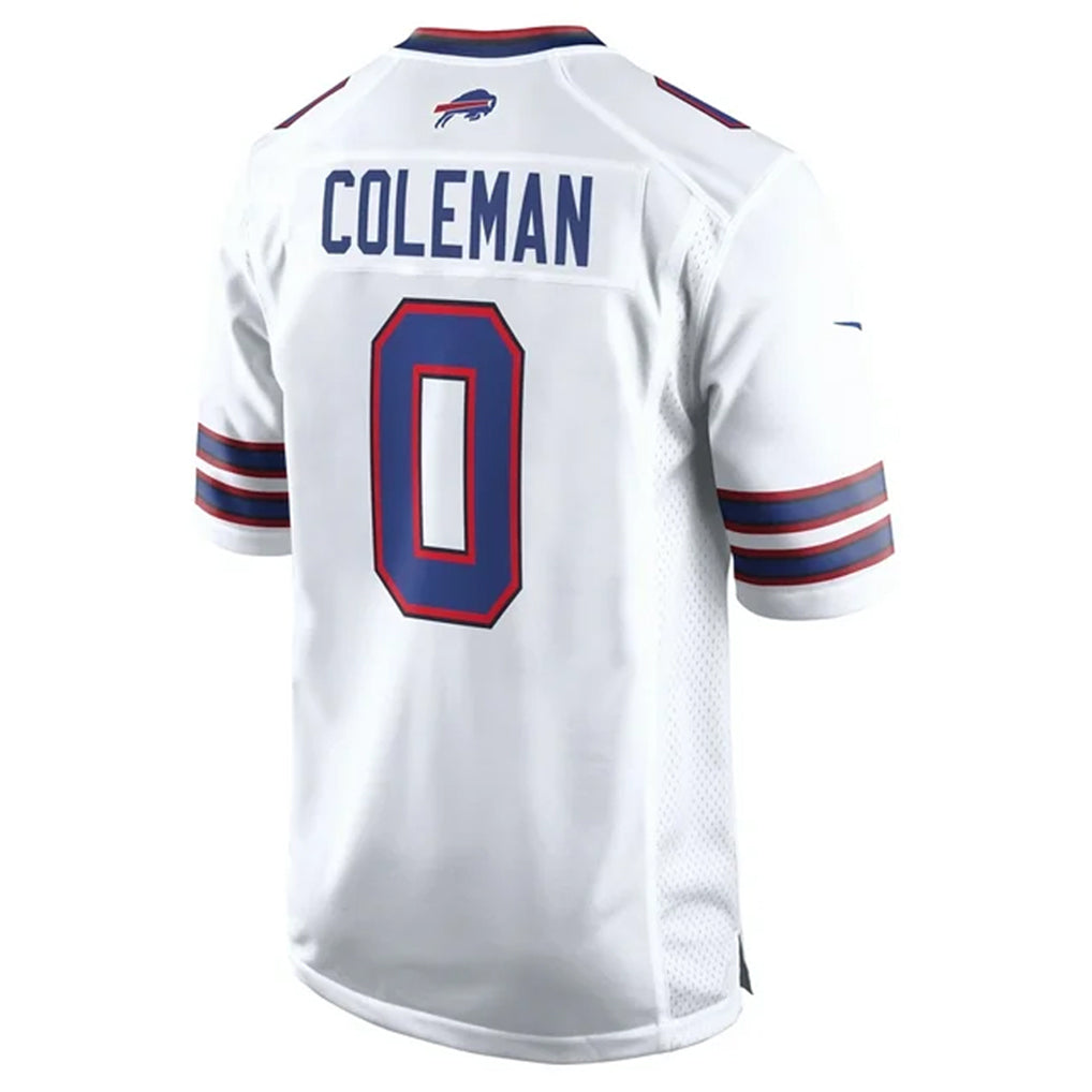 B.Bills #0 Keon Coleman Player White Home Game Edoa Stitched Jerseys