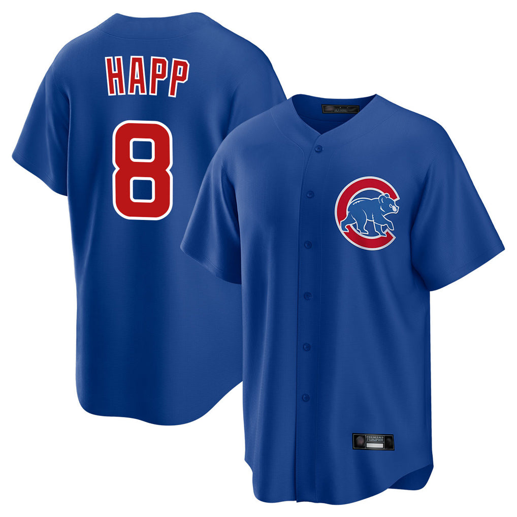 C.Cubs #8 Ian Happ Player Royal Home Game Edoa Stitched Jerseys