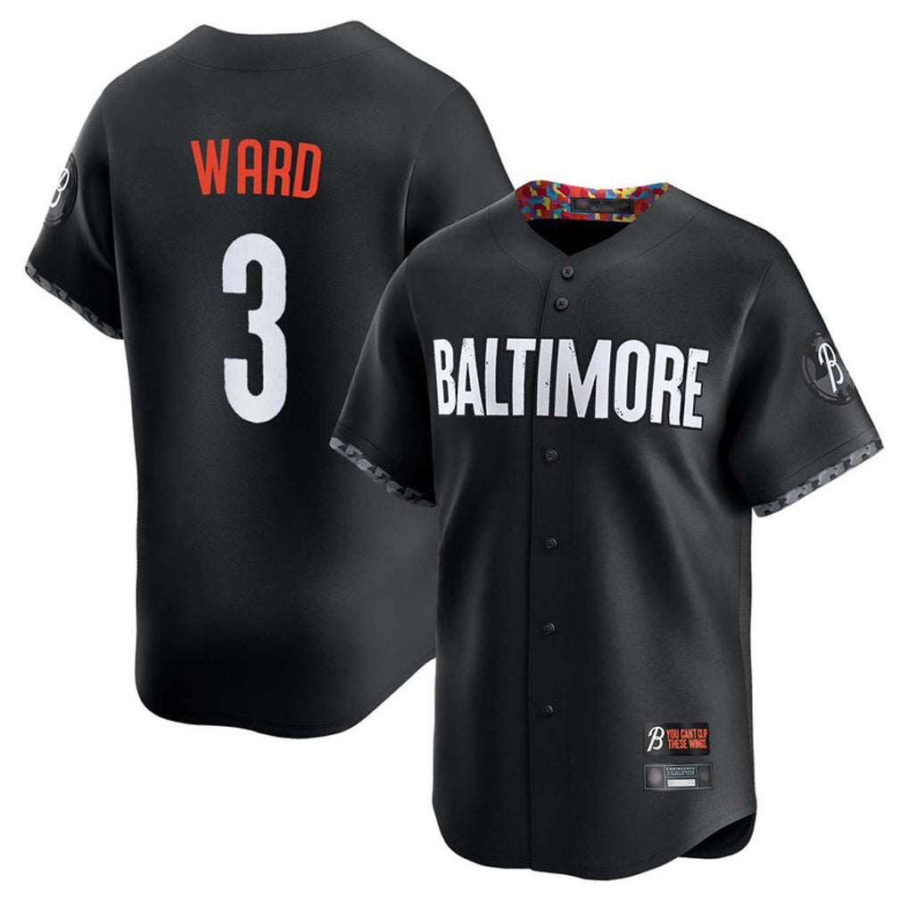 B.Orioles #3 Taylor Ward Player Black City Connect Limited Home Game Edoa Stitched Jerseys