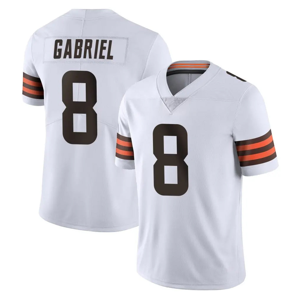 C.Browns #8 Dillon Gabriel Player White Vapor Untouchable Limited Home Game Edoa Stitched Jerseys