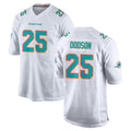 M.Dolphins #25 Tyrel Dodson Player White Limited Home Game Edoa Stitched Jerseys