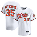 B.Orioles #35 Adley Rutschman Player White Limited Home Game Edoa Stitched Jerseys