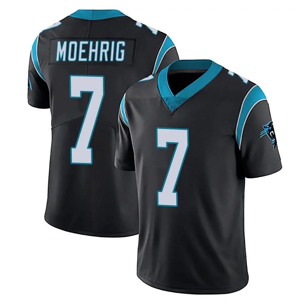 C.Panthers #7 Tre'von Moehrig Player Black Vapor Untouchable Limited Game Edoa Stitched Jerseys