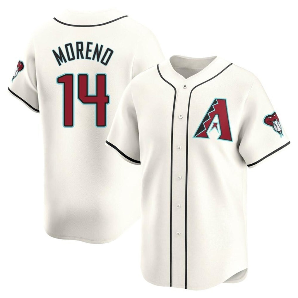 A.Diamondbacks #14 Gabriel Moreno Player Cream Limited Home Game Edoa Stitched Jerseys