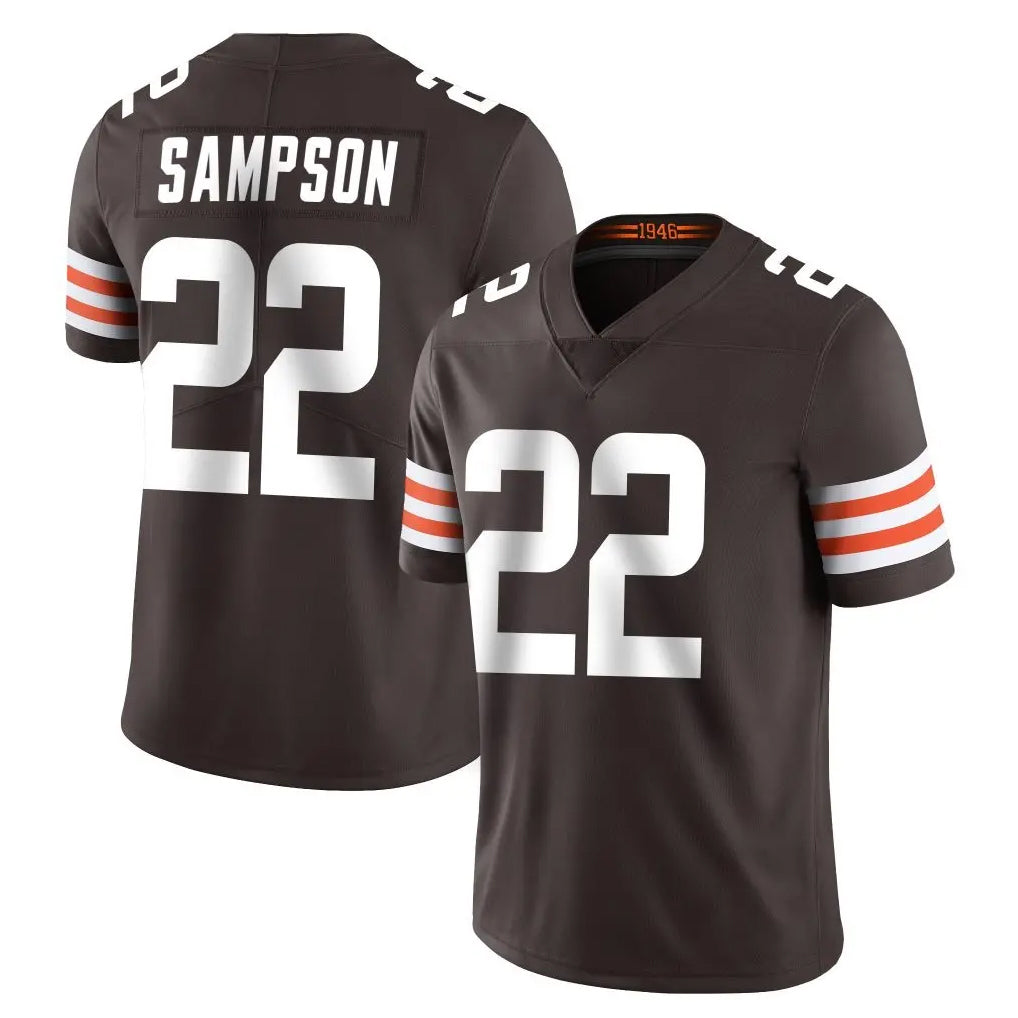 C.Browns #22 Dylan Sampson Player Brown Color Vapor Untouchable Limited Home Game Edoa Stitched Jerseys