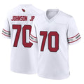 A.Cardinals #70 Paris Johnson Jr. Player White Home Game Edoa Stitched Jerseys