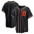 D.Tigers ## Tigers Blank Player Black Fashion Out Home Game Edoa Stitched Jerseys
