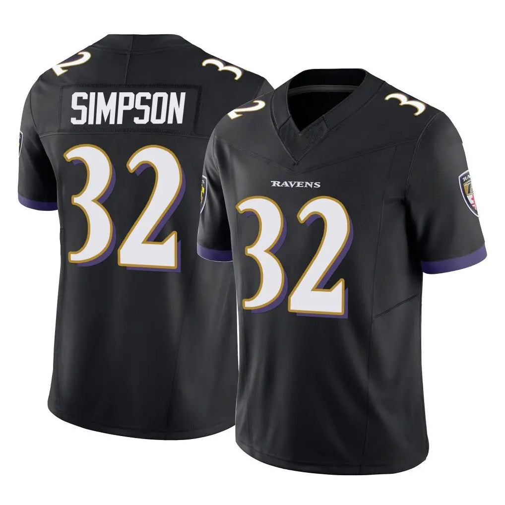 B.Ravens #32 Trenton Simpson Player Black Vapor F.U.S.E. Limited Edoa Stitched Jerseys
