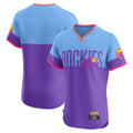 C.Rockies ## Rockies Blank Player Purple-Light Blue City Connect Limited Elite Home T-shirt Edoa Stitched Jerseys