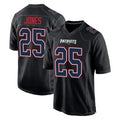 NE.Patriots #25 Marcus Jones Player Carbon Fashion Limited Home Game Edoa Stitched Jerseys