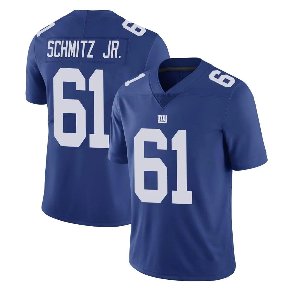 NY.Giants #61 John Michael Schmitz Jr. Player Royal Limited Vapor Untouchable Home Game Edoa Stitched Jerseys