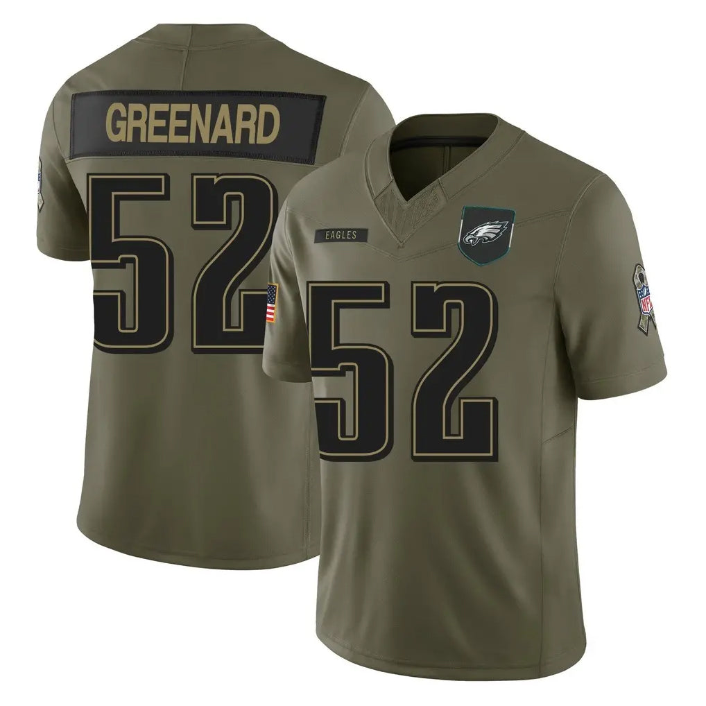 P.Eagles #52 Jonathan Greenard Player Olive 2025 Salute To Service Limited Edoa Stitched Jerseys