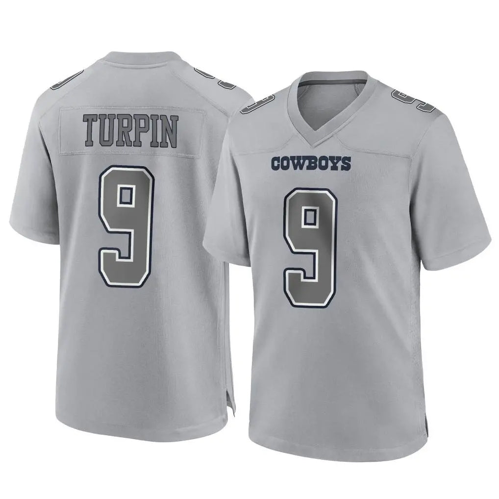 D.Cowboys #9 KaVontae Turpin Player Gray Atmosphere Fashion Home Game Edoa Stitched Jerseys