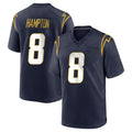 LA.Chargers #8 Omarion Hampton Player Navy Home Game Edoa Stitched Jerseys