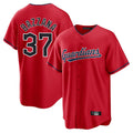 C.Guardians #37 Travis Bazzana Player Red Home Game Edoa Stitched Jerseys