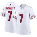 A.Cardinals #7 Jacoby Brissett Player White Home Game Edoa Stitched Jerseys