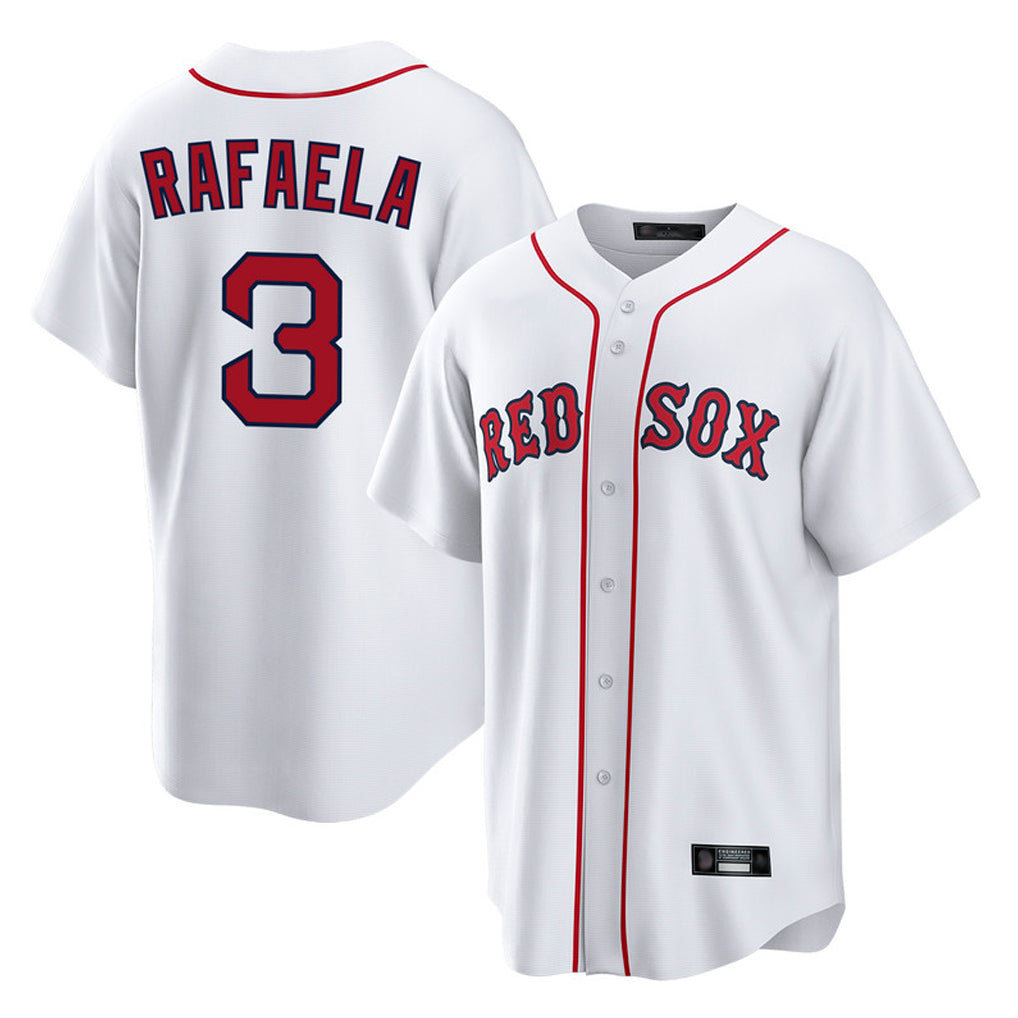 B.Red Sox #3 Ceddanne Rafaela Player White Home Game Edoa Stitched Jerseys