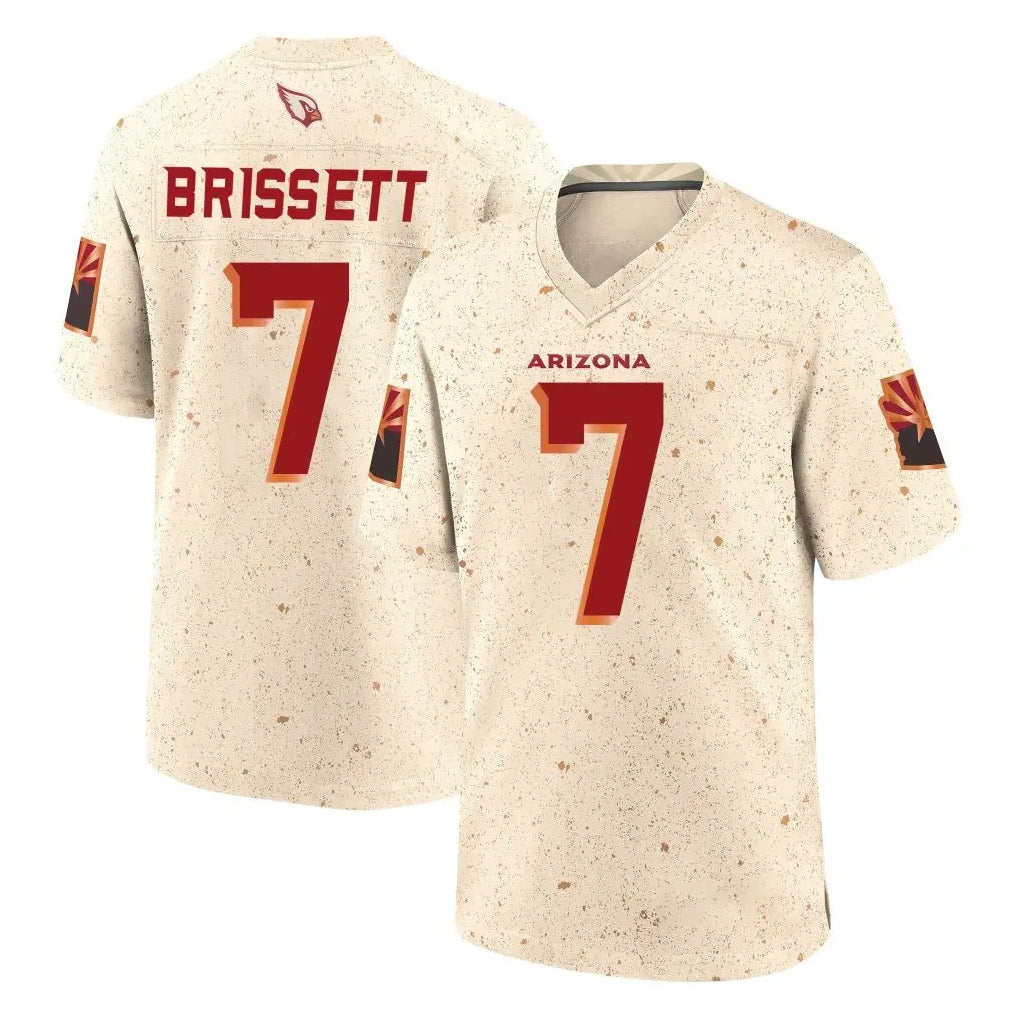 A.Cardinals #7 Jacoby Brissett Player Cream Rivalries Collection Game Edoa Stitched Jerseys