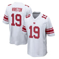 NY.Giants #19 Jameis Winston Player White Home Game Edoa Stitched Jerseys