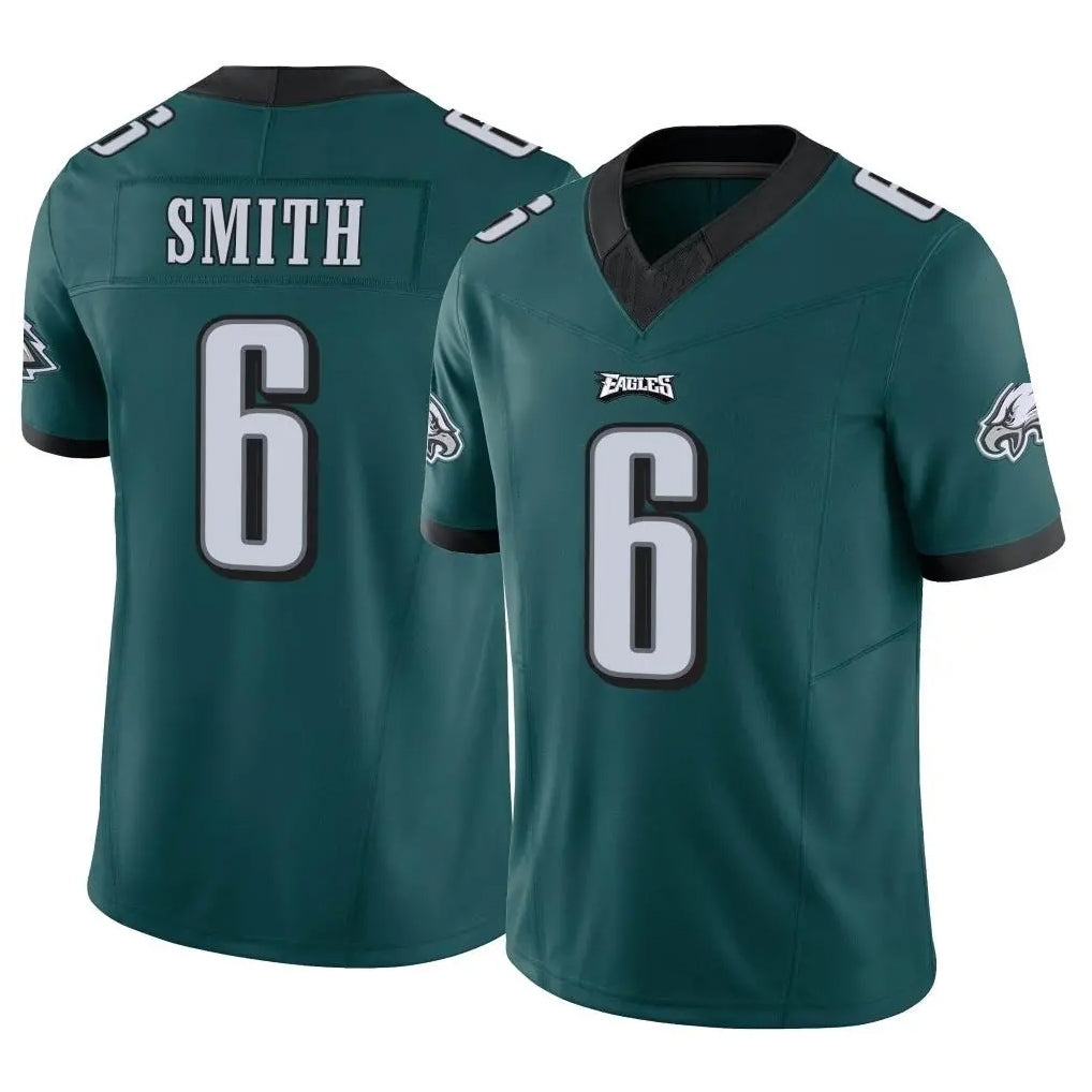 P.Eagles #6 DeVonta Smith Player Team Color Green Limited Vapor F.U.S.E. Home Game Edoa Stitched Jerseys