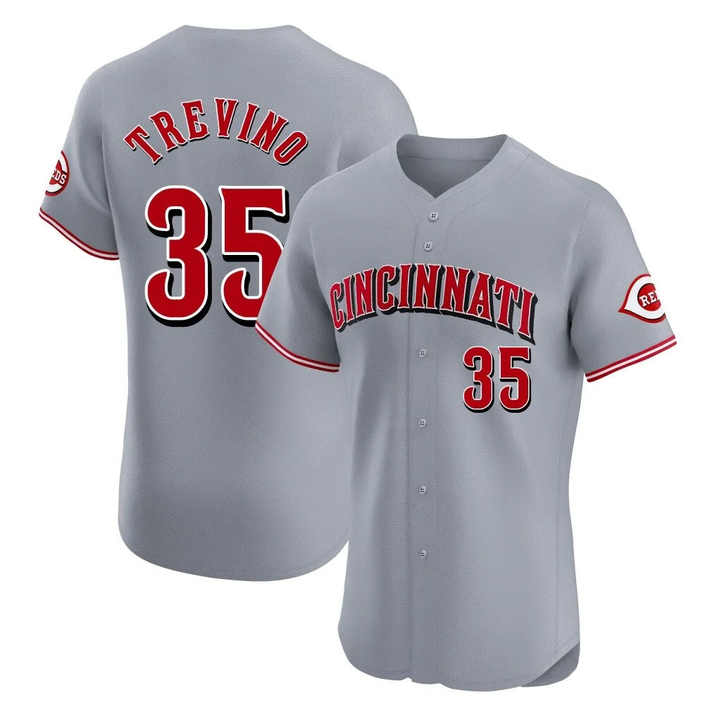 C.Reds #35 Jose Trevino Player Gray Limited Elite Home Edoa Stitched Jerseys