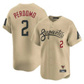 A.Diamondbacks #2 Geraldo Perdomo Player Tan City Connect Limited Home Game Edoa Stitched Jerseys