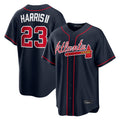A.Braves #23 Michael Harris II Player Navy Home Game Edoa Stitched Jerseys