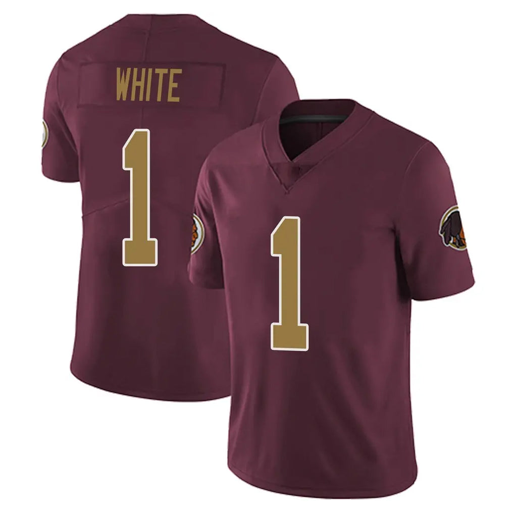 W.Commanders #1 Rachaad White Player Burgundy Alternate Vapor Untouchable Home Game Edoa Stitched Jerseys